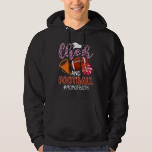 Cheer And Football Mom Of Both Leopard Cheerleader Hoodie
