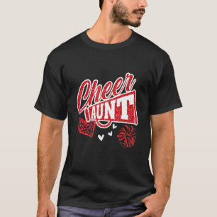 Cheer Aunt Biggest Fan Leopard Print And Pom Pom 2 T-Shirt