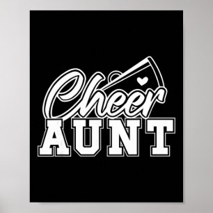 Cheer Aunt Of A Cheerleader Aunt Cheerleading Aunt Poster