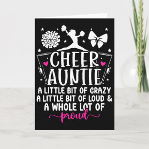 Cheer Aunt Proud Aunt Of A Cheerleader Aunt Cheer Card