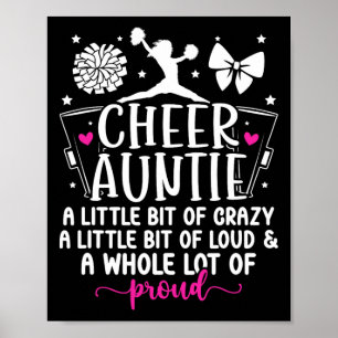 Cheer Aunt Proud Aunt Of A Cheerleader Aunt Cheer Poster