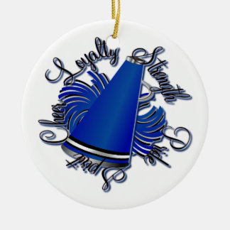 Cheer Black and Blue Qualities One-Sided Ornament