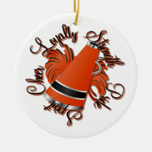 Cheer Black and Orange Qualities Photo Ornament