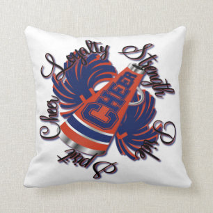 Cheer Blue and Orange Qualitie Customizable Pillow