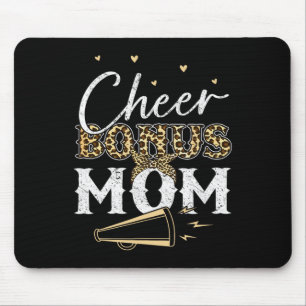 Cheer Bonus Mom Shirt Leopard Cheerleading Stepmom Mouse Pad