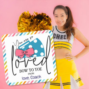 Cheer Bow and Megaphone Gift Tags for Cheerleaders