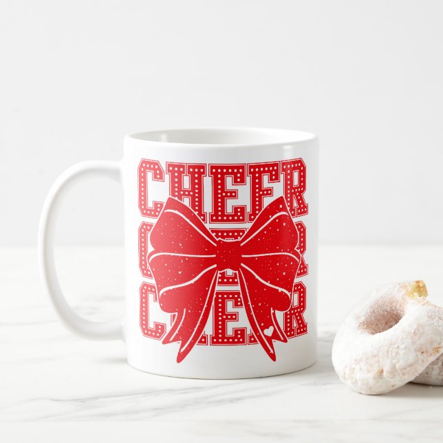 Cheer Bow  Coffee Mug (With Donut)