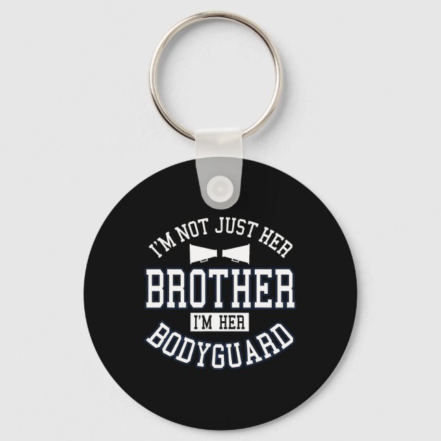 Cheer Bro Funny Cheerleading Brother  Keychain (Front)