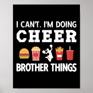 Cheer Bro Funny Cheerleading Brother Of A Cheerlea Poster