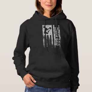 Cheer Bro Vintage American Flag Brother Cheerleade Hoodie
