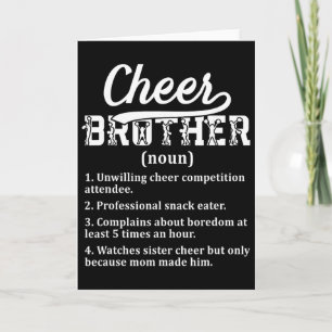 Cheer Brother Definition Brother Of A Cheerleader  Card