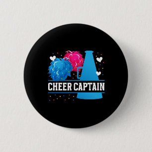 Cheer Captain Cheerleading Captain Cheerleader Cap 2 Inch Round Button