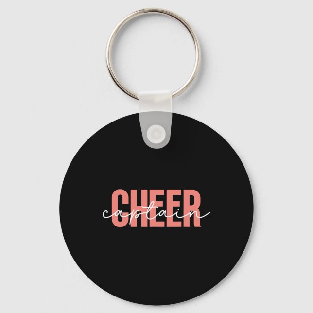 Cheer Captain Proud Cheerleader Captain _1  Keychain (Front)