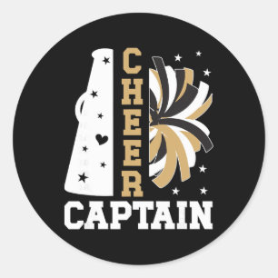 Cheer Captain Proud Cheerleader Captain Classic Round Sticker