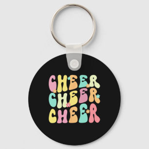 Cheer Cheer Cheer Groovy Retro Keychain