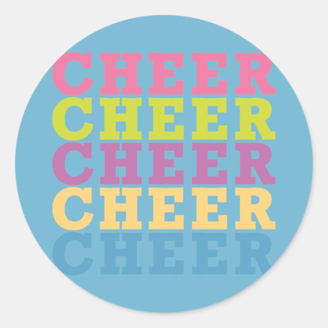 Cheer Cheer Classic Round Sticker (Front)