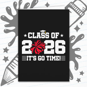 Cheer Cheerleader Graduation Class of 2026 Senior Card