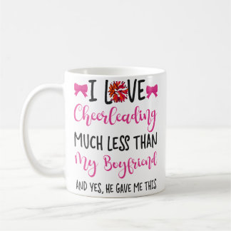 Cheer Cheerleading Boyfriend I Love Cheerleading M Coffee Mug
