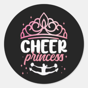 Cheer Cheerleading Cheer Princess Classic Round Sticker