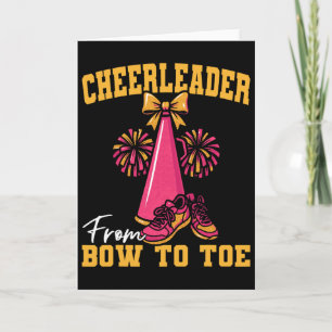 Cheer Cheerleading Cheerleader From Bow To Toe _2 Card