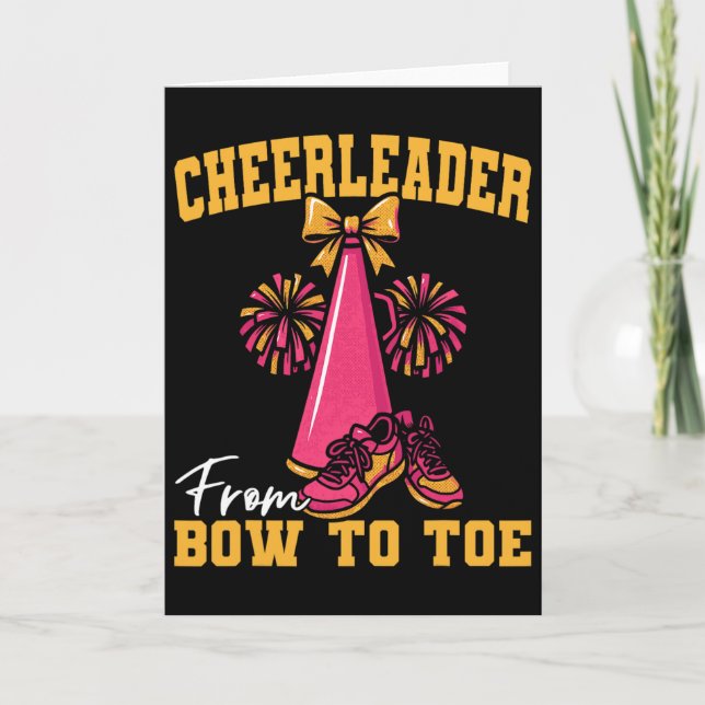 Cheer Cheerleading Cheerleader From Bow To Toe _2  Card (Front)