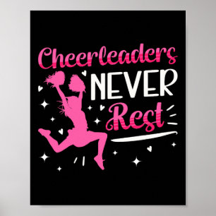 Cheer Cheerleading Cheerleaders Never Rest _1 Poster