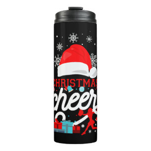 Cheer Cheerleading Christmas Cheer Thermal Tumbler