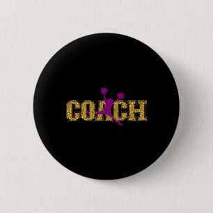 Cheer Cheerleading Coach Coach 2 Inch Round Button