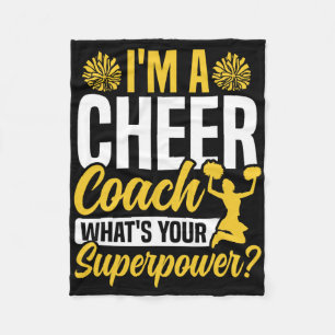 Cheer Cheerleading Coach I'm A Cheer Coach What's Fleece Blanket