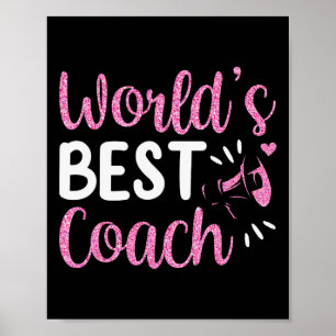 Cheer Cheerleading Coach World's Greatest Cheer Co Poster