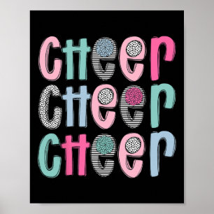 Cheer Cheerleading For Cheerleader Girl Teen Squad Poster
