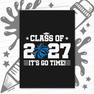 Cheer Cheerleading Graduation Senior Class of 2027 Card