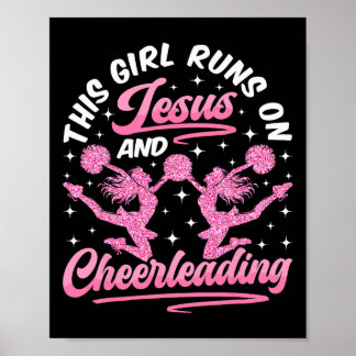 Cheer Cheerleading Jesus Faith Christian This Girl Poster