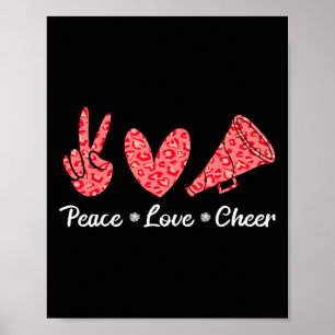 Cheer Cheerleading Peace Love Cheer  Poster