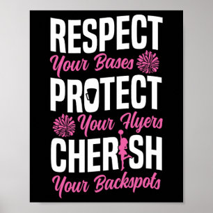 Cheer Cheerleading Respect Your Ses Protect Your F Poster