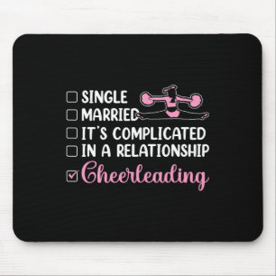 Cheer Cheerleading Single Married It's Complicated Mouse Pad