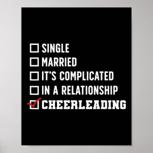 Cheer Cheerleading Single Married It's Complicated Poster