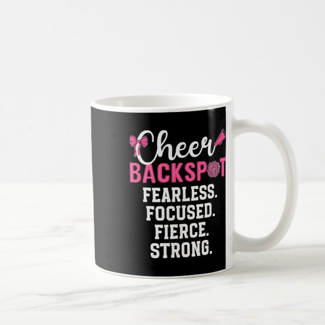 Cheer Ckspot Fearless Focused Fierce Cheerleading  Coffee Mug (Right)