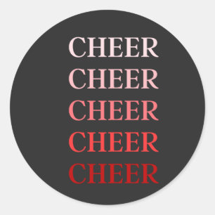 Cheer classic round sticker