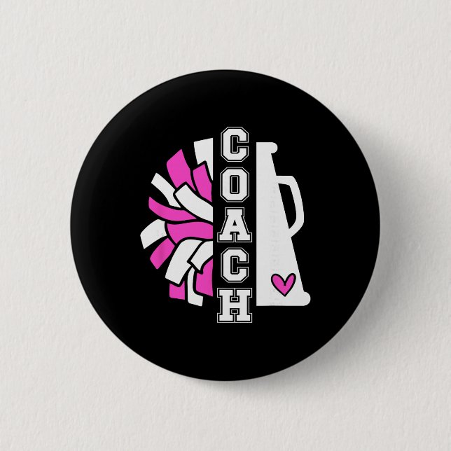 Cheer Coach Appreciation Cheerleading Coach  2 Inch Round Button (Front)