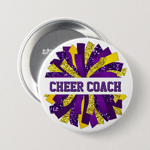 Cheer Coach Button Pin