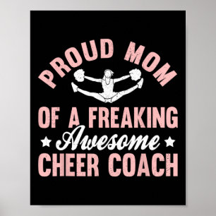 Cheer Coach Cheerleader Head Trainer Coaching Mom Poster