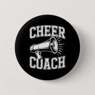 Cheer Coach Cheerleading Team Cheerleader Trainer 2 Inch Round Button