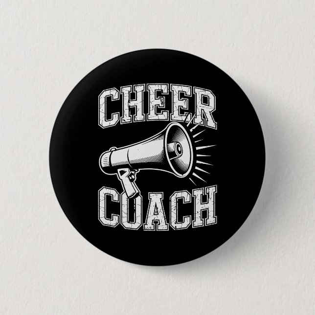 Cheer Coach Cheerleading Team Cheerleader Trainer  2 Inch Round Button (Front)