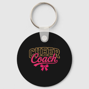 Cheer Coach Coquette Bow Cheerleading For Women Gi Keychain