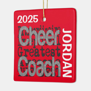 Cheer Coach Extraordinaire CUSTOM Ceramic Ornament