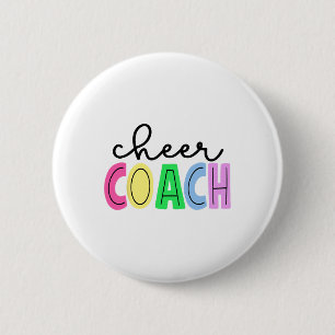 Cheer Coach For Women Cheerleading Coach Cute Comp 2 Inch Round Button