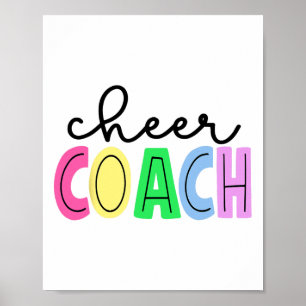 Cheer Coach For Women Cheerleading Coach Cute Comp Poster