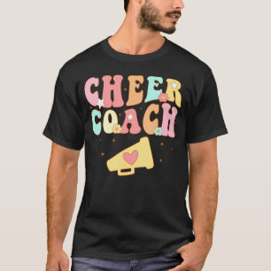 Cheer Coach Groovy Cheer For Coach Cheerleading T-Shirt