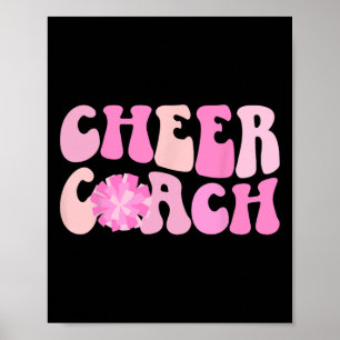 Cheer Coach Groovy Cheerleading Coach Cheerleader Poster